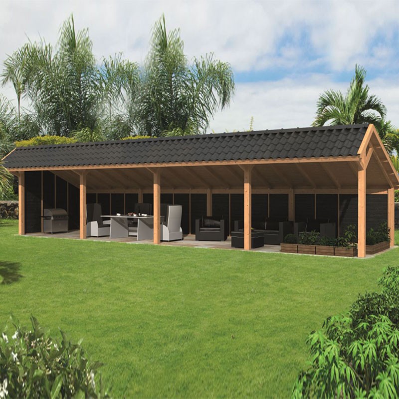 Tuindeco - Bergen XL modular garden building type 10 - Black