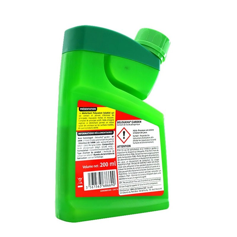 SOLABIOL DÉSHERBANT POLYVALENT CONCENTRÉ CHOC BIDON AUTO-DOSEUR 400ML