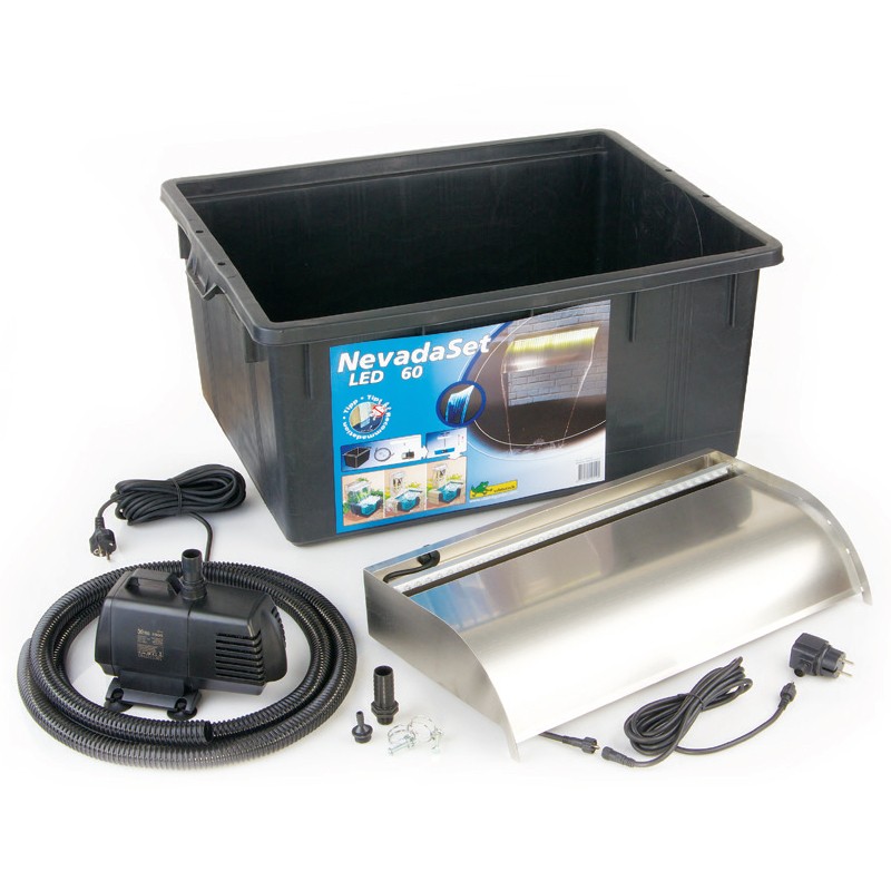 Ubbink - Komplettset Wasserfall NEVADA LED - 60 cm