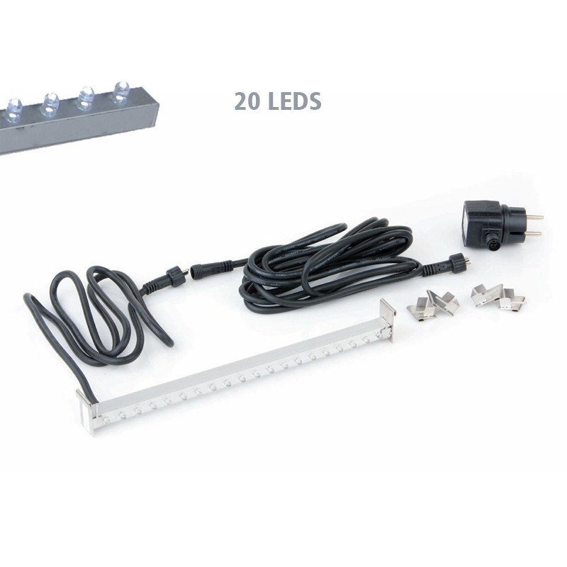1312118 STRISCIA LED 30 - 20 LED STRISCIA BLU LUCE 30CM