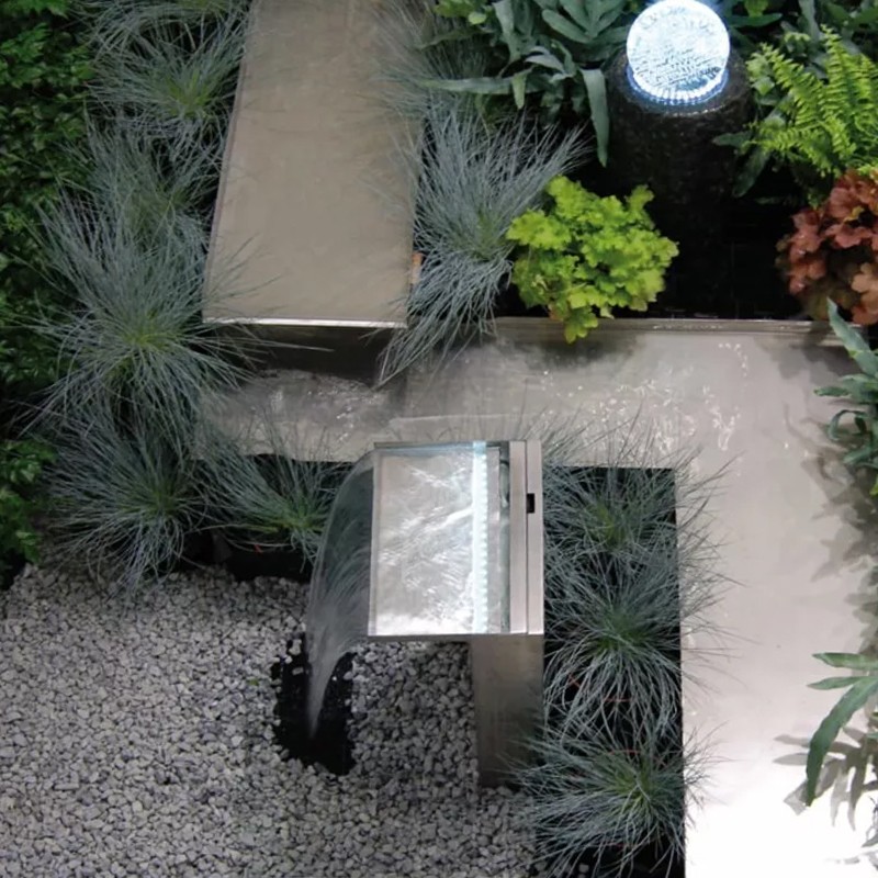 1312088 VENEZIA LED 30 - CASCADE STAINLESS STEEL 304 50X36X9CM