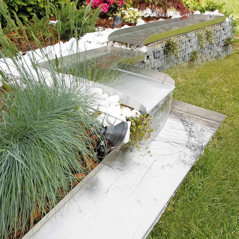 1312003 WOLGA 90?. ANGLE DROIT COURS D EAU INOX 304 4X48X48CM