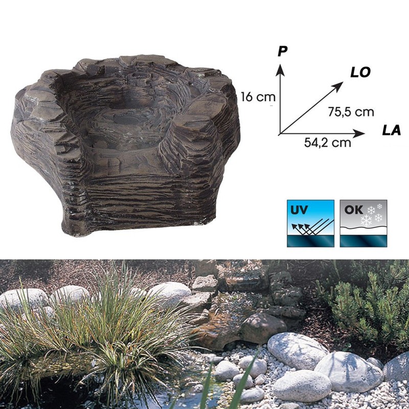 1312071 COLORADO START - CASCADE HDPE GREY BROWN 20X58X78CM