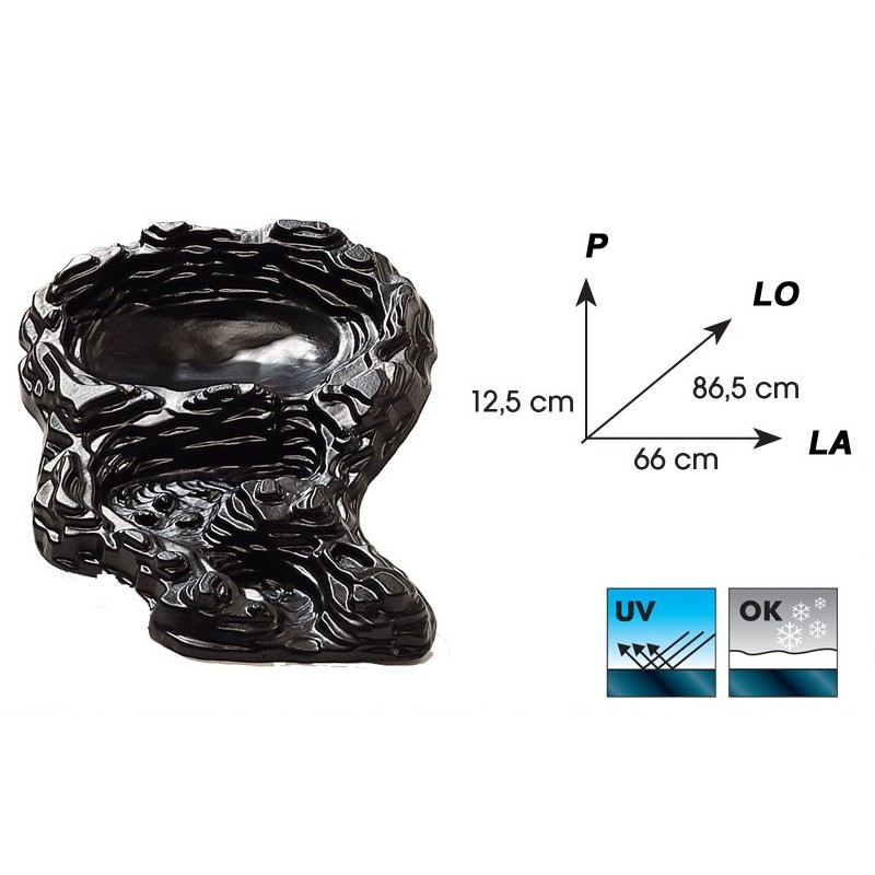 1067830 STANDARD MIDI LEFT ELBOW STUNT PE BLACK 15X65X85CM