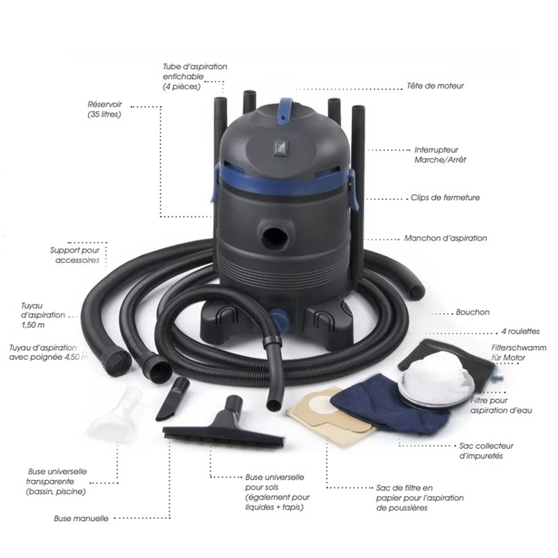 1379118 VACUPROCLEANER MAXI ASPIRATEUR 1250/1400W 4 IN 1 35L