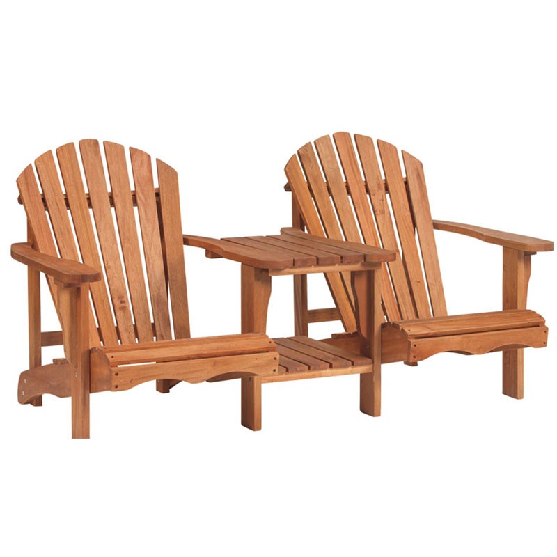 Tuindeco - Dubbele zitting met hardhouten plank Relax