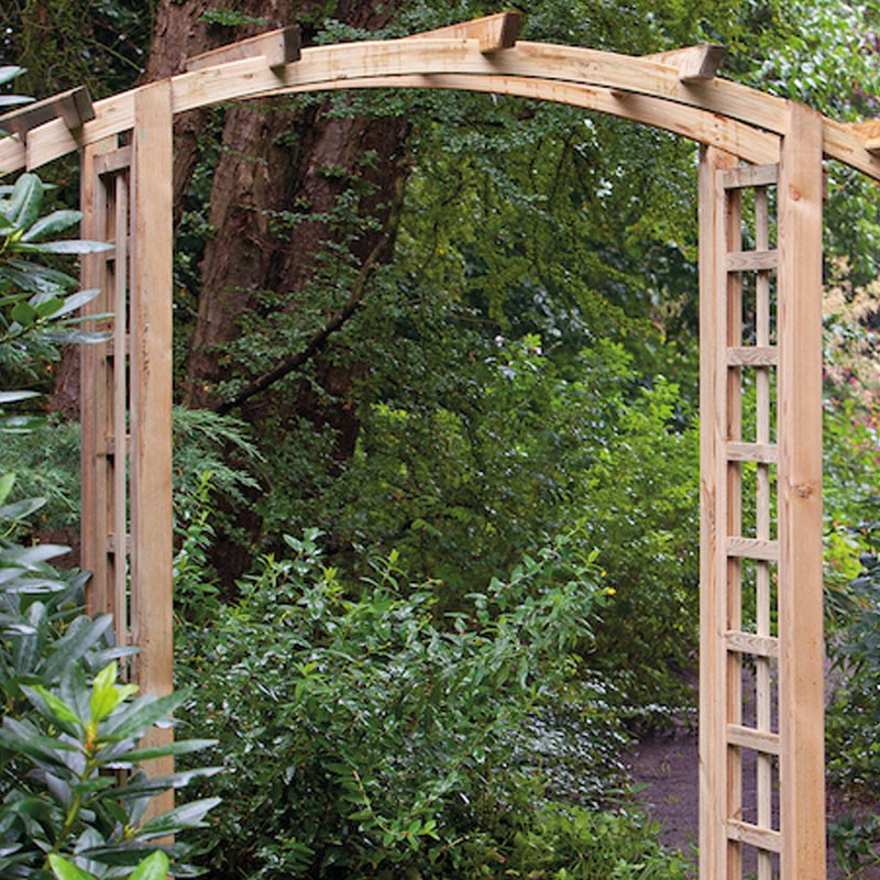 Tuindeco - Conjunto completo para pérgula arqueada - W180 X D54 X H215 cm