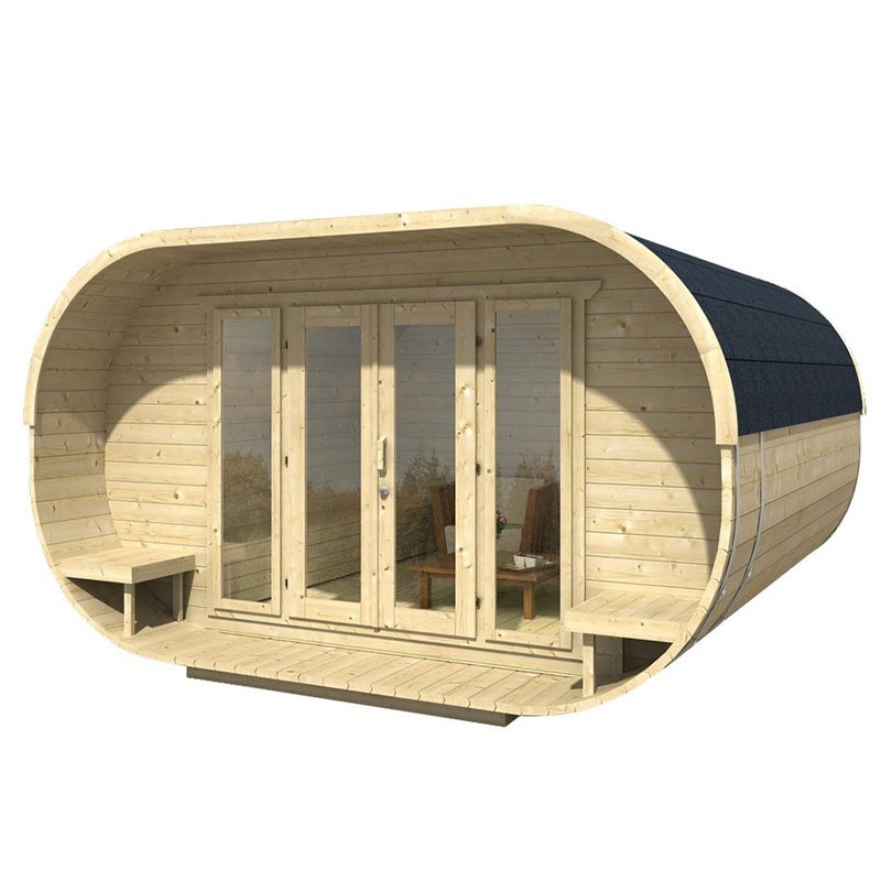 Tuindeco - Schreibtisch Ovale Kabine 16,20 m² - 405 x 400 cm