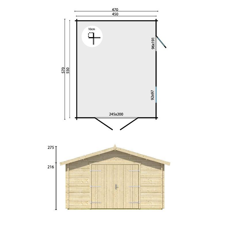 GARAJE RYDELL (XXL) EN TABLAS DE 58MM