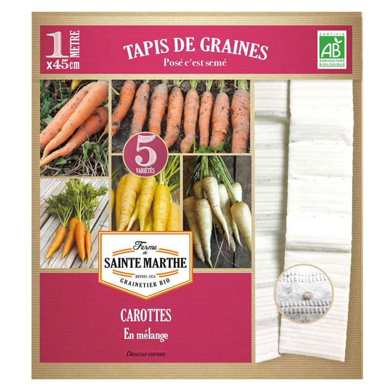 La ferme Sainte Marthe - Tapis de Carottes en mélange sur 5 Rangs