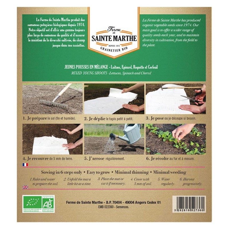 PADS OF 560 SEEDS IN MELANGE 1.14g