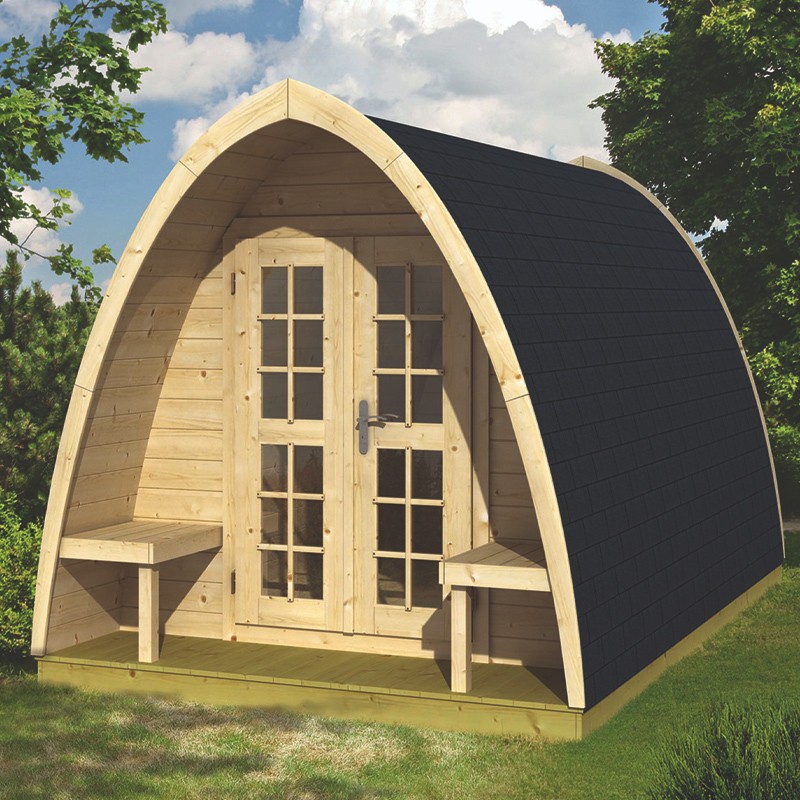 Tuindeco - Massief houten chalet 9.30 m² - 28 mm - Pod 400