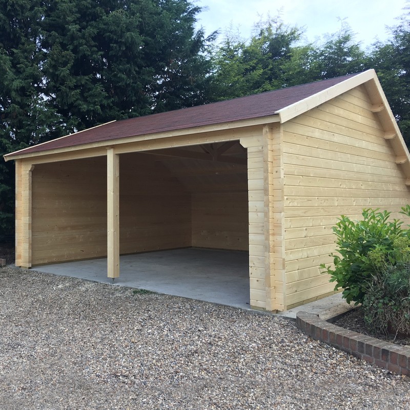 GARAGE-REMISE NYSSE EN MADRIERS DE 70MM