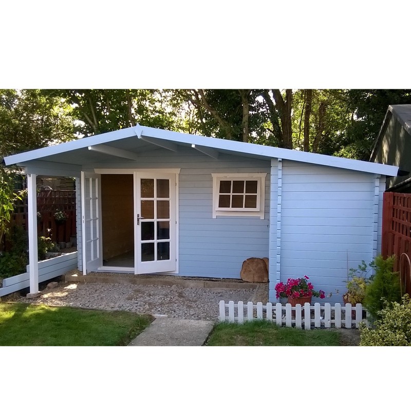 WOLFGANG CHALET AUS 45MM RUNDHÖLZERN