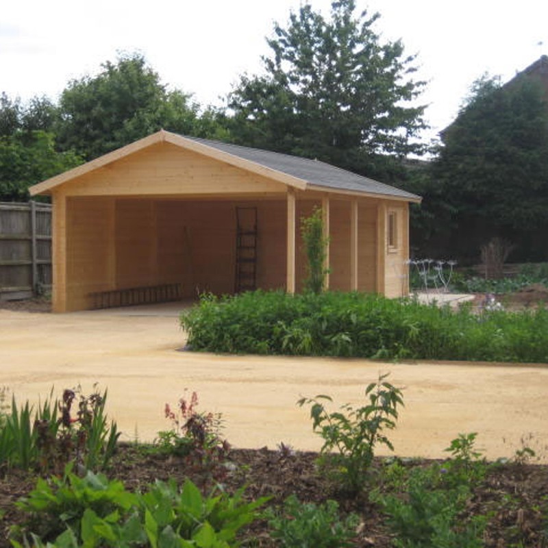 CARPORT/CABANON EVER EN MADRIERS DE 45MM