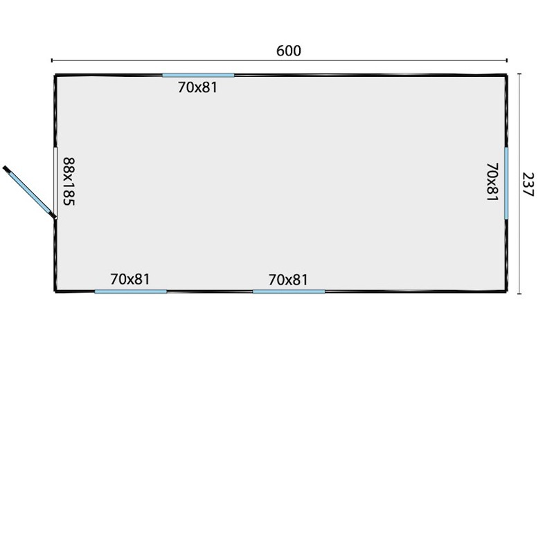 TRAILER WITHOUT METAL AXLE. GC 600