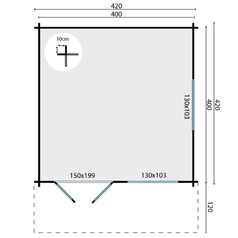 CHALET INGE EN MADRIERS DE 45MM