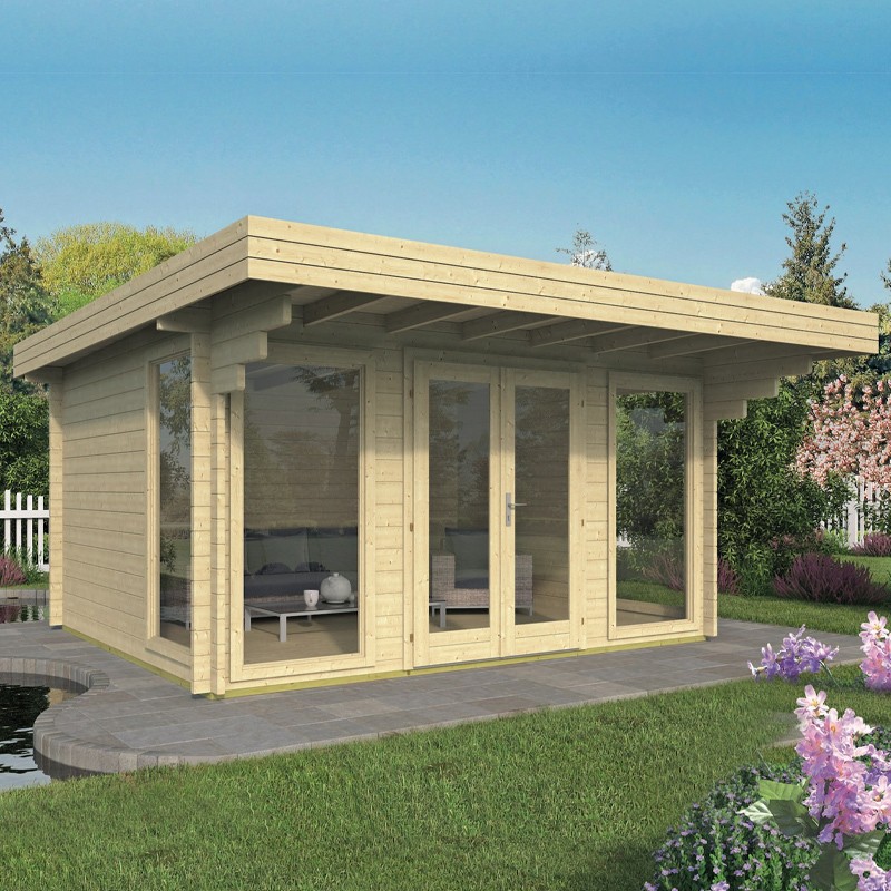 Tuindeco - Chalet in legno massiccio 13,1 m² - 45 mm - Lory