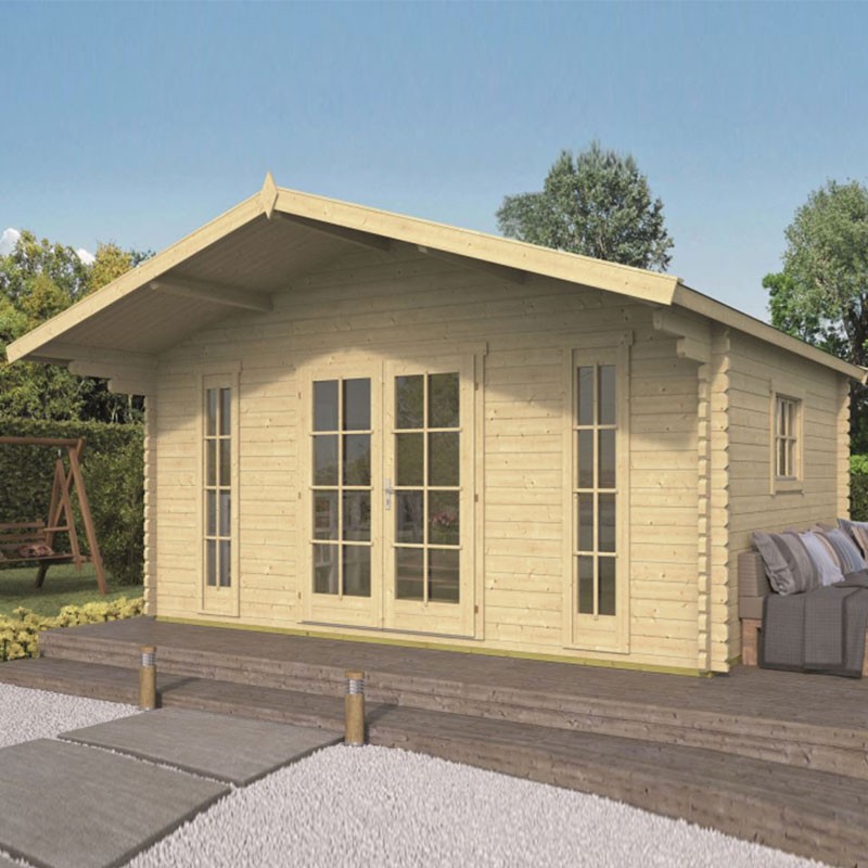 Tuindeco - Chalet in legno massiccio 16,5 m² - 45 mm - Gustav