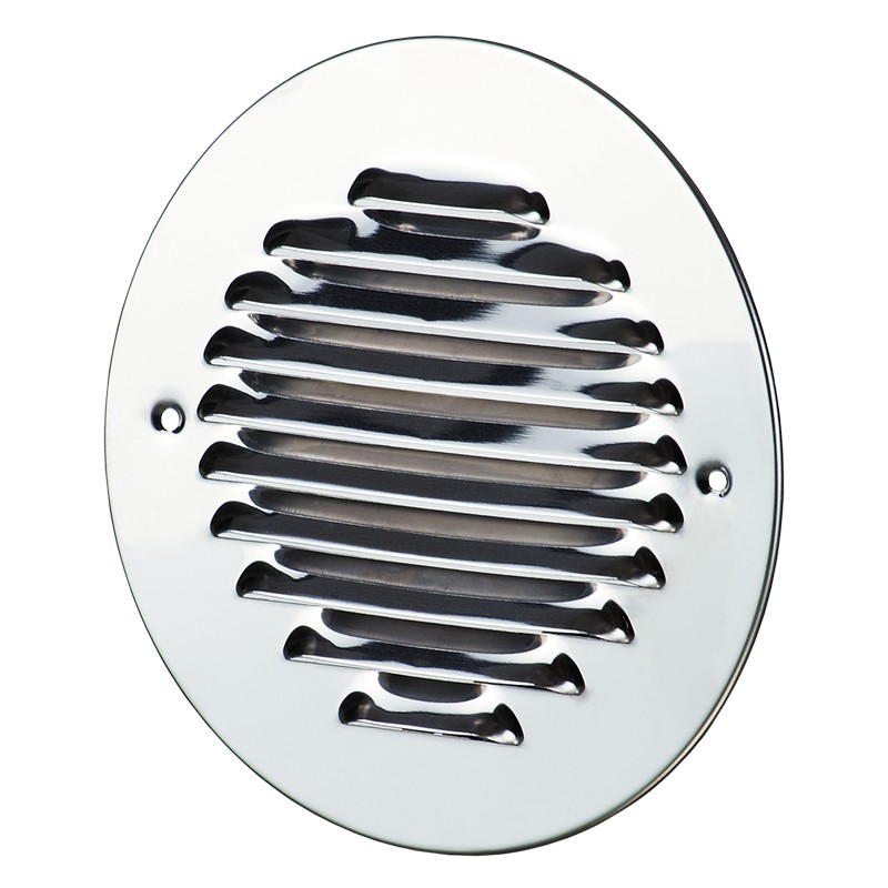 Winflex - Grille d'aération ronde ø125mm aluminium poli avec écran anti-insecte