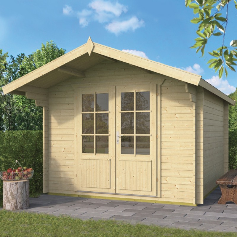 Tuindeco - Massief houten chalet 7.8 m² - 28 mm - Perlund