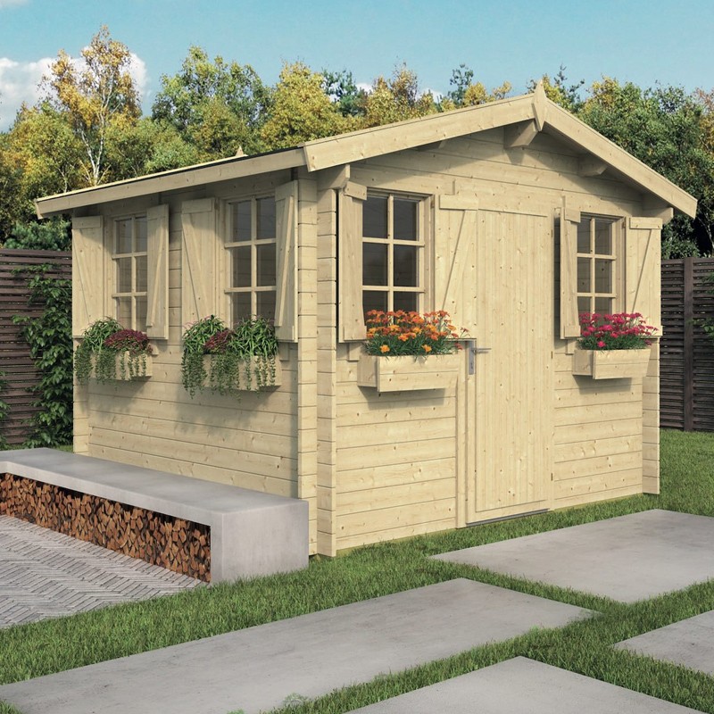 Tuindeco - Chalet Massivholz 7,2 m² - 28 mm - Idonea