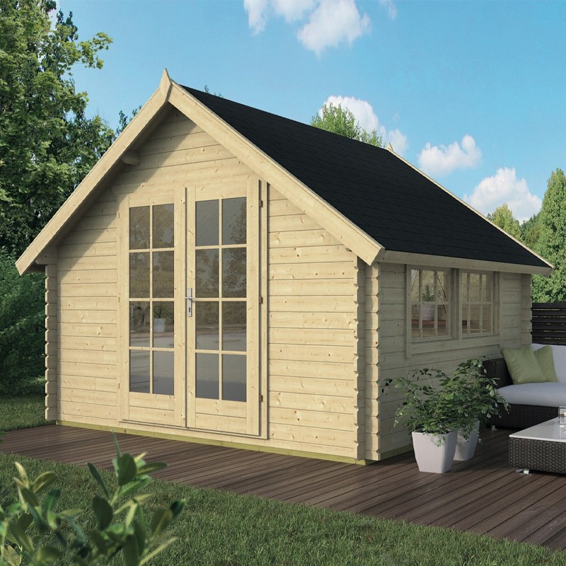 Tuindeco - Chalet Massivholz 9,2 m² - 28 mm - Skov