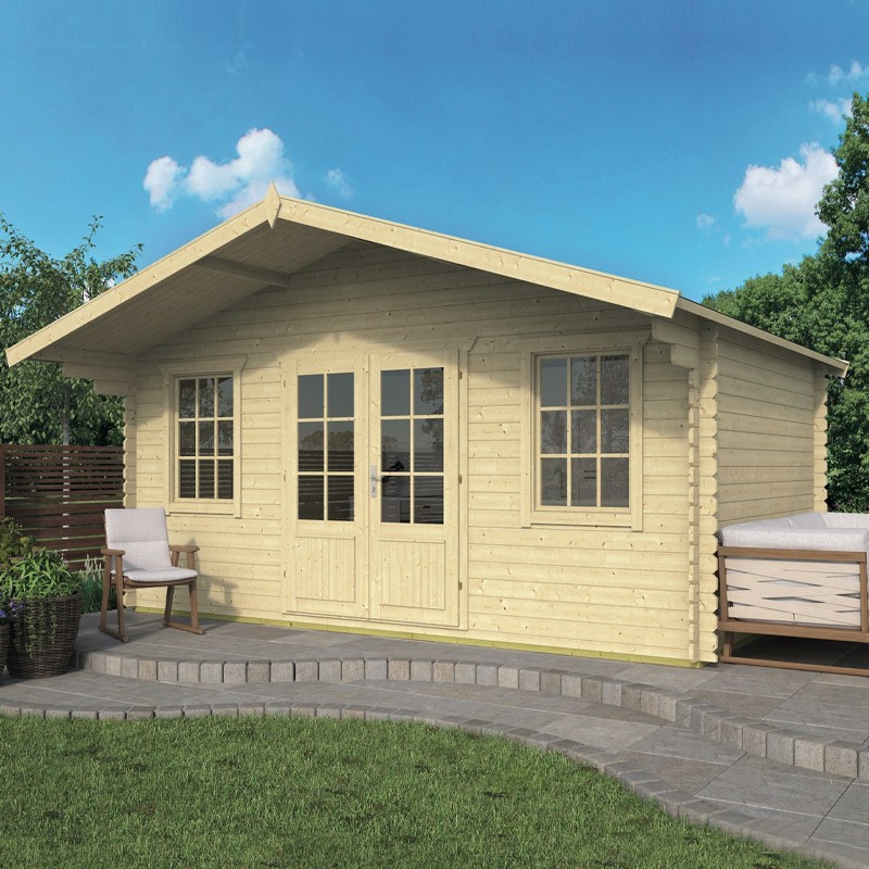 Tuindeco - Chalet in legno massiccio - 14,4 m² - 28 mm - Skyler