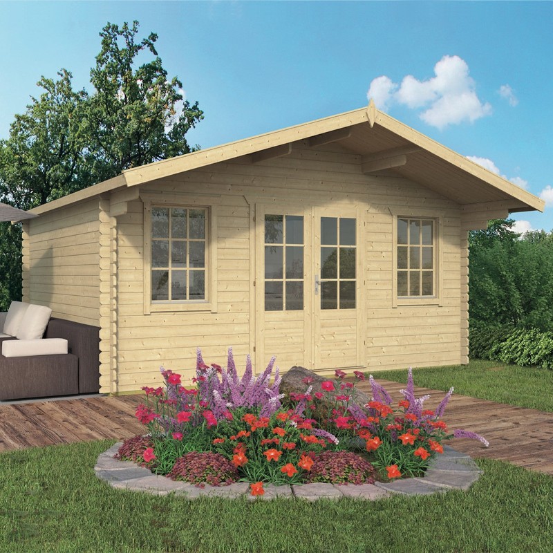 Tuindeco - Chalet in legno massiccio 18,2 m² - 28 mm - Viggo