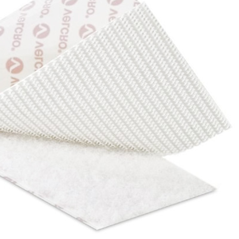 WEISSES KLETTBAND 25M ROLLE MÄNNLICH+WEIBLICH SET