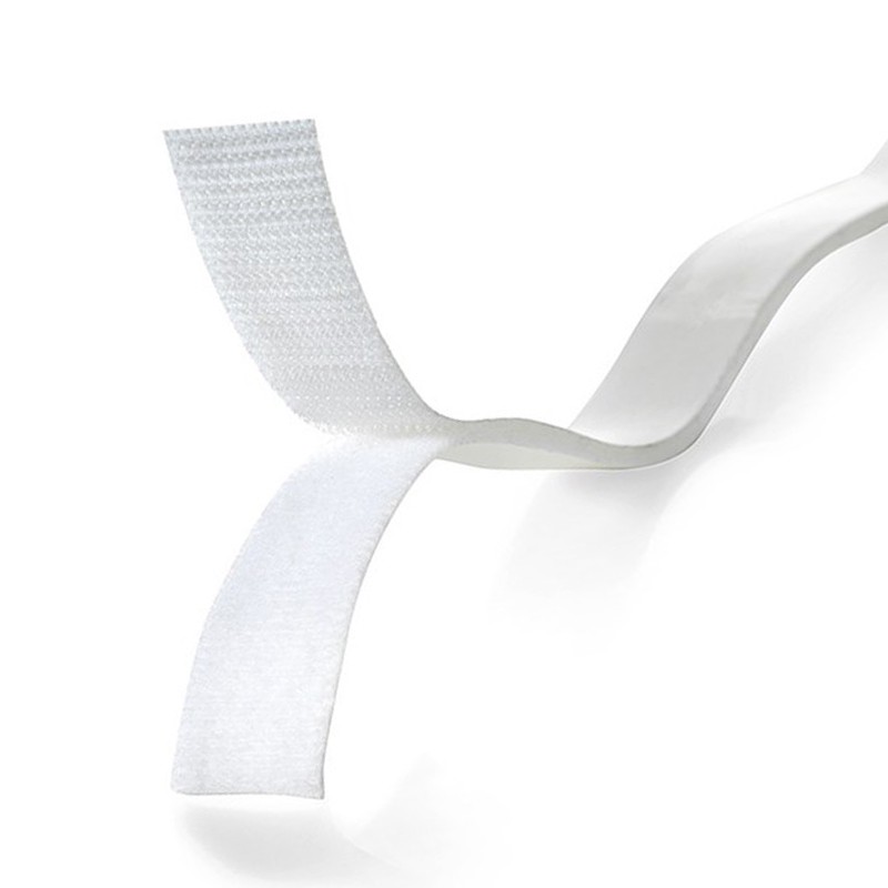 Velcro® blanc au mètre - Ensemble mâle + femelle