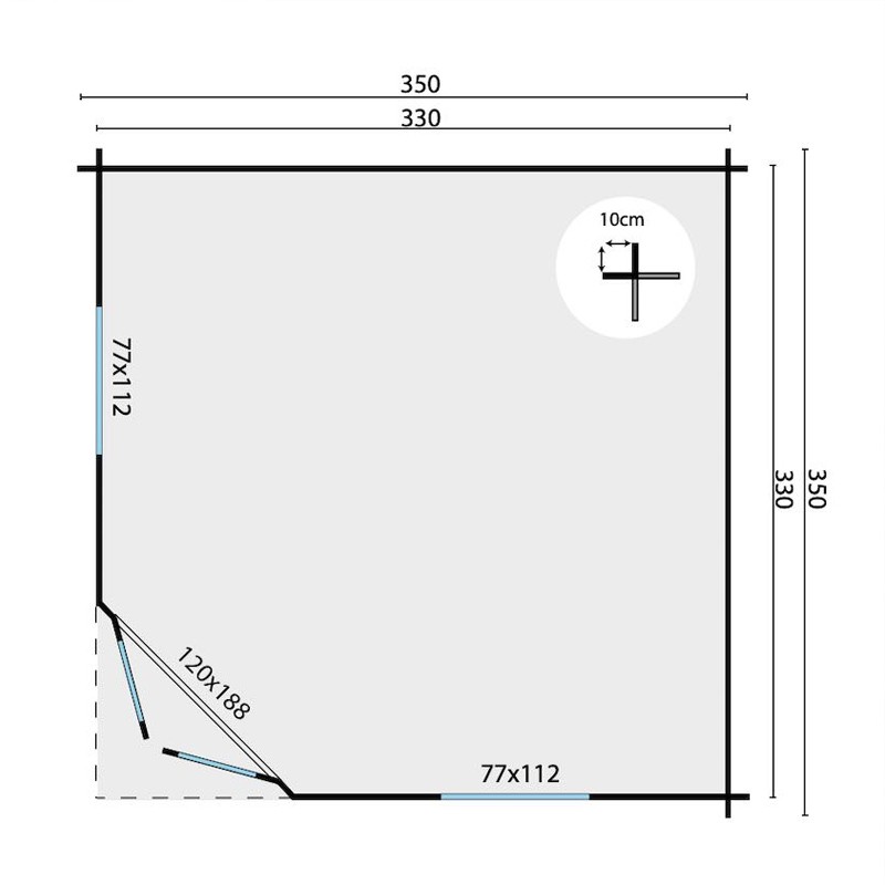 DAGMAR CHALET IN 28MM RUNDHOLZ