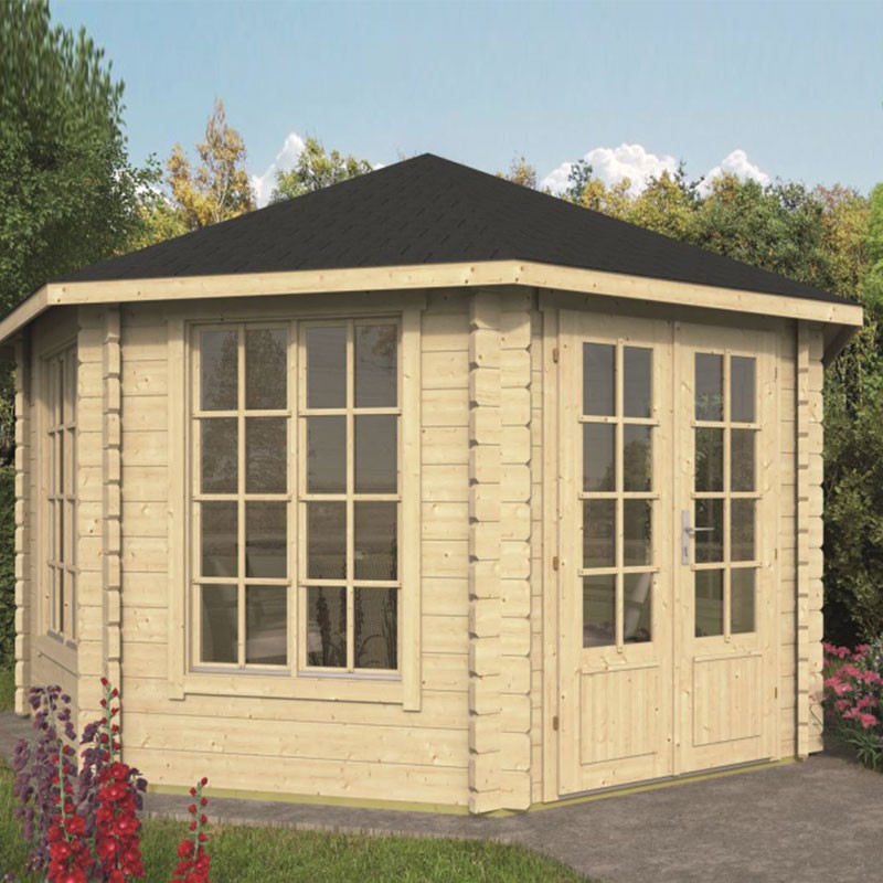Tuindeco - Chalet in legno massiccio - 45 mm - Lynn - 13.4 m²