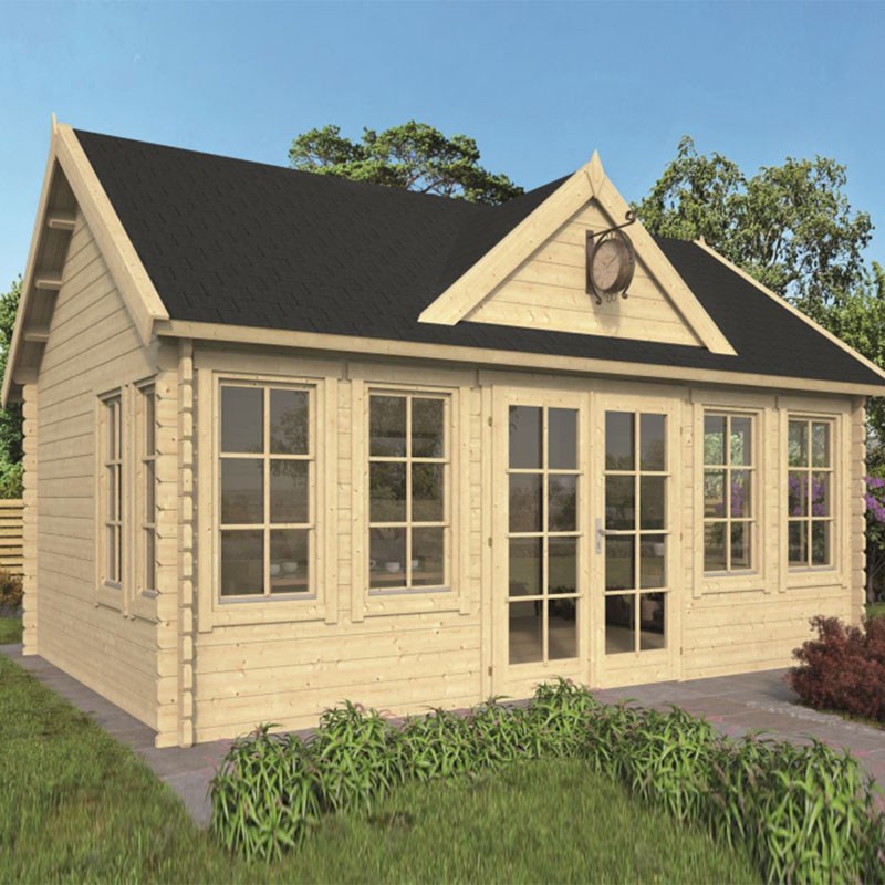 Tuindeco - Chalet Massivholz - 45 mm - Clockhouse - 20,1 m²