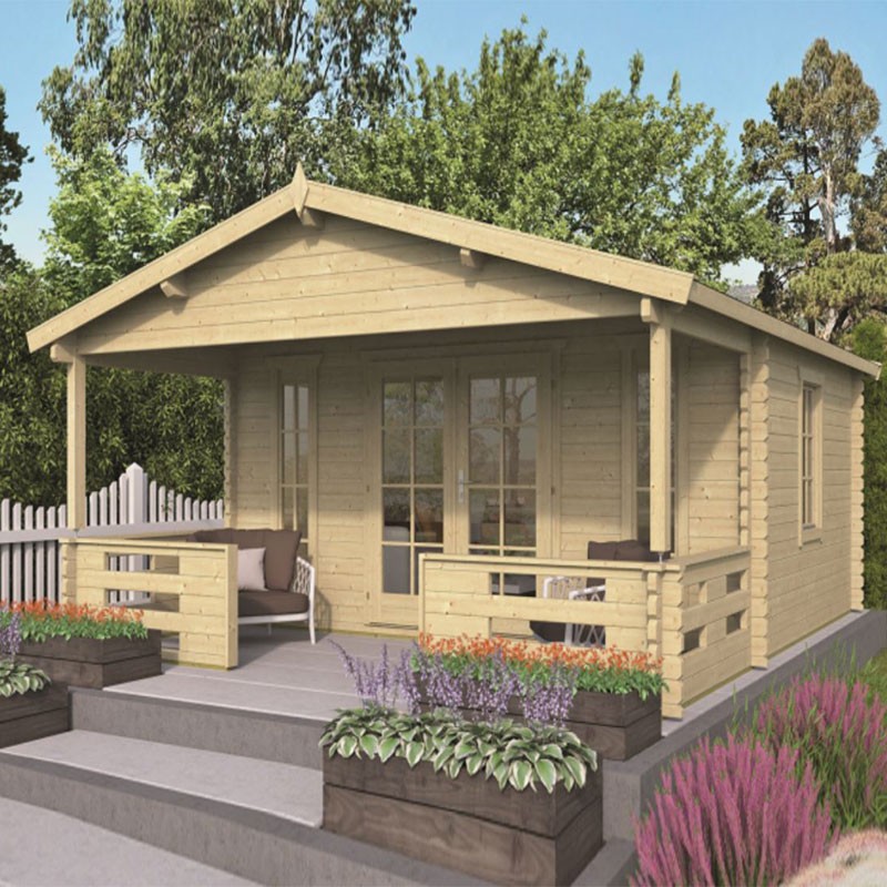Tuindeco - Chalet bois massif - 45 mm - Heino - 24.1 m² terrasse comprise