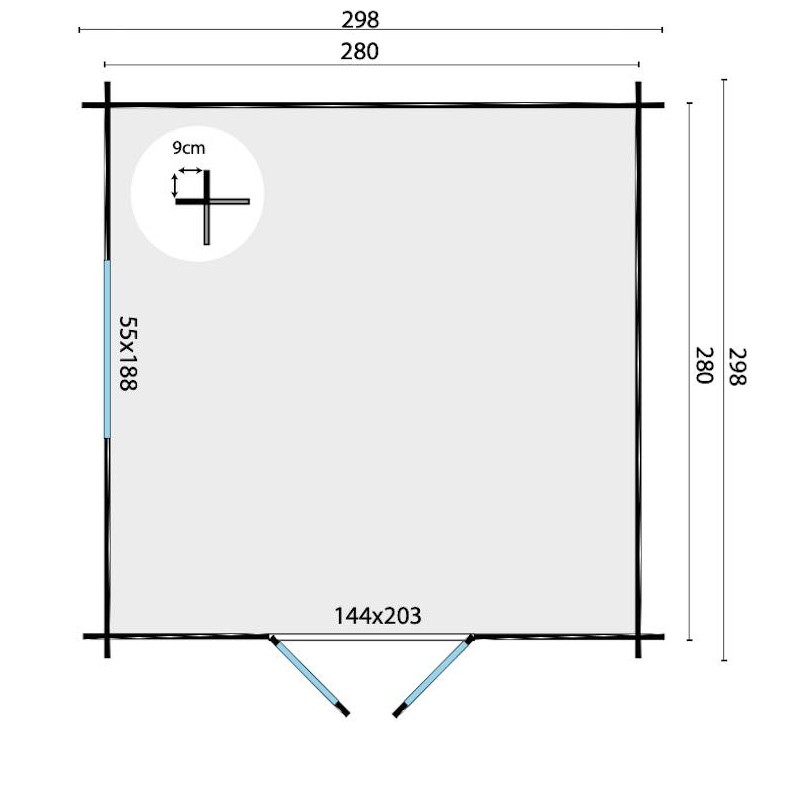BODINE CHALET IN 28MM RUNDHÖLZERN