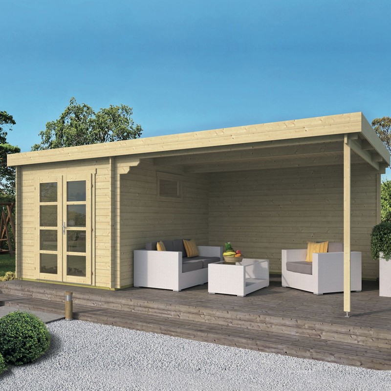 Tuindeco - Chalet Massivholz 21,8 m² - 28 mm - Diederik