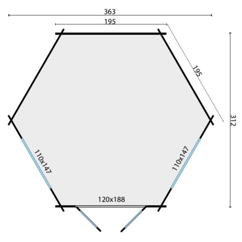 NORA CHALET GEMAAKT VAN 34MM BOOMSTAMMEN