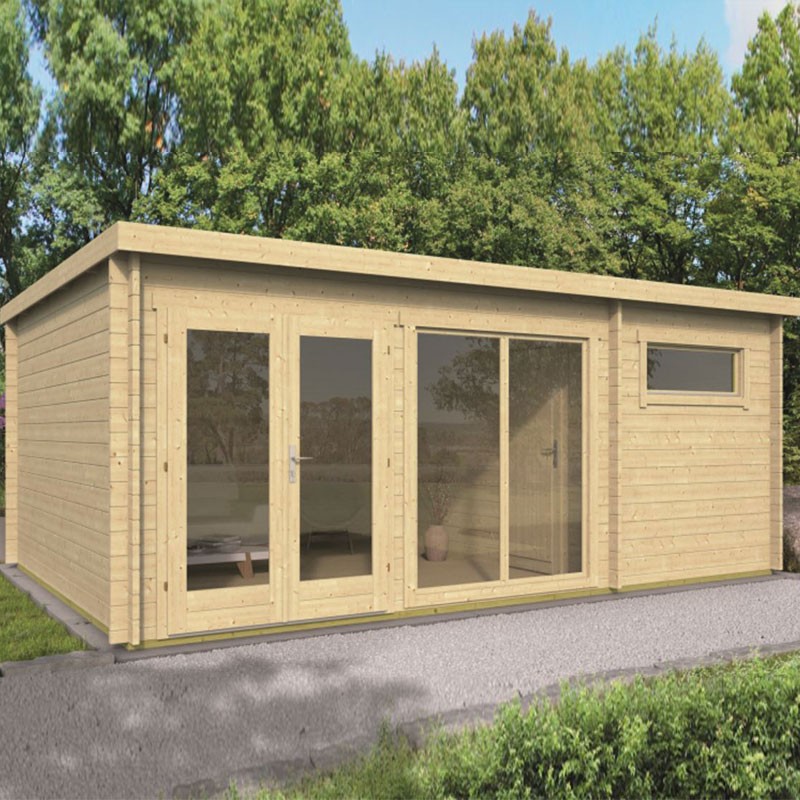 Tuindeco - Chalet bois massif - 21 m² - Madrier 40 mm - Flow