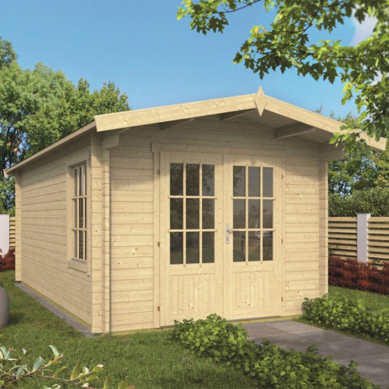 Tuindeco - Massief houten chalet - 13.4 m² - 40 mm balk - Julia