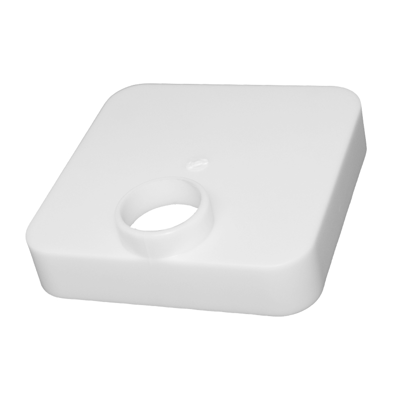 Platinium - Spina con buco PVC bianco 100x100mm