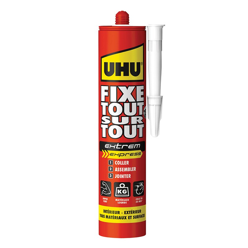 UHU - Fix Fix Alles Auf Alles Extrem Express Weiß - Patrone 425gr