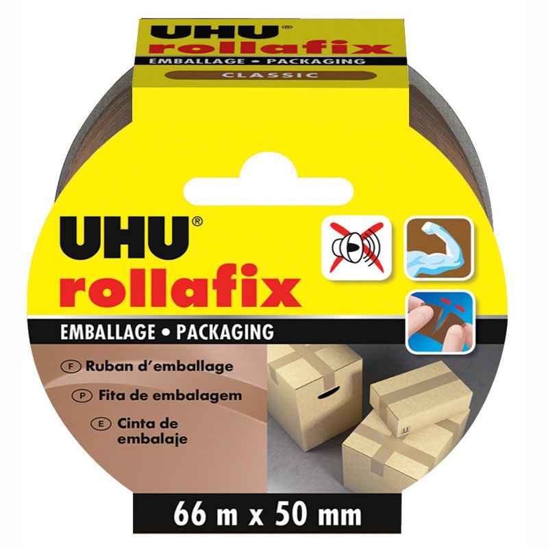 UHU - Rollafix Emballage Marron - 66 m x 50 mm