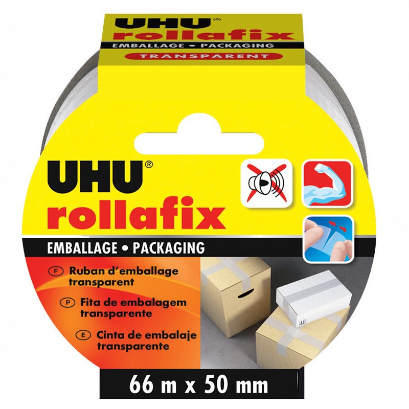 UHU - Rollafix Emballage Transparent - 66 m x 50 mm