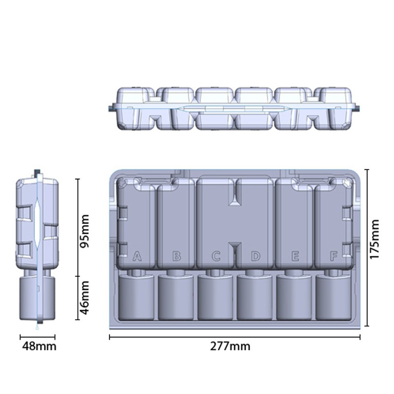 TRANSPARANTE DOOS 227X180X47MM VOOR HET VERZENDEN VAN STEKKEN