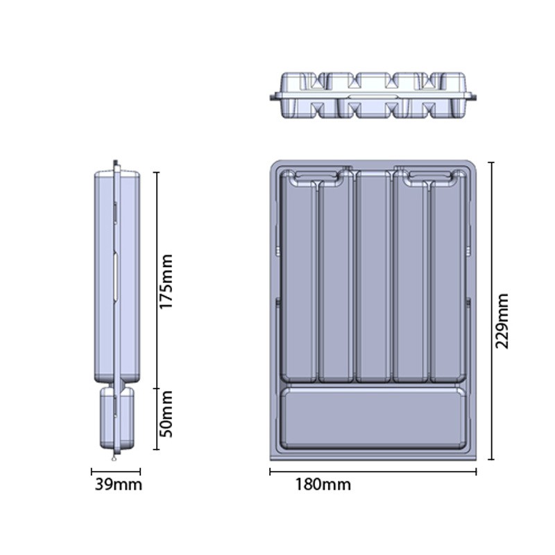 TRANSPARENT BOX 180X229X39MM FOR SENDING CUTTINGS