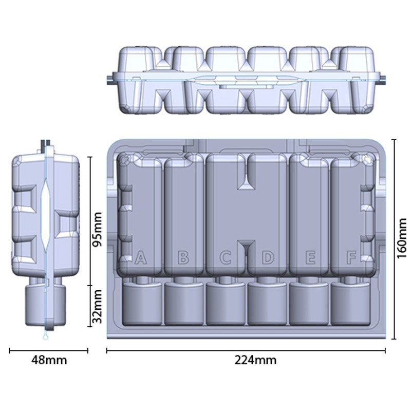 TRANSPARANTE DOOS 244X160X87MM VOOR HET VERZENDEN VAN STEKKEN