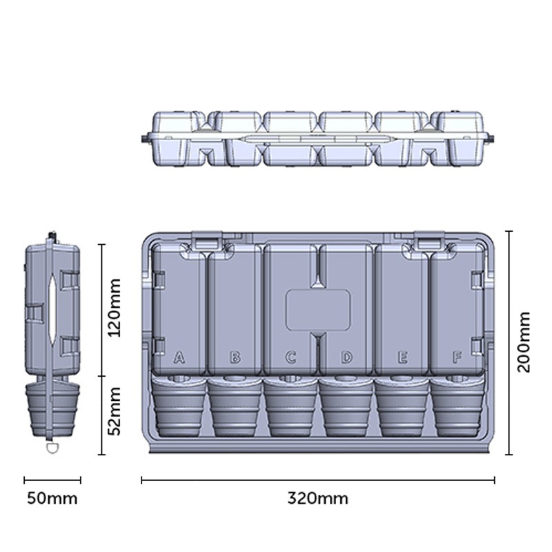 4184 SCATOLA TRASPARENTE PER L'INVIO DI 6 BOUTURE alta 12cm