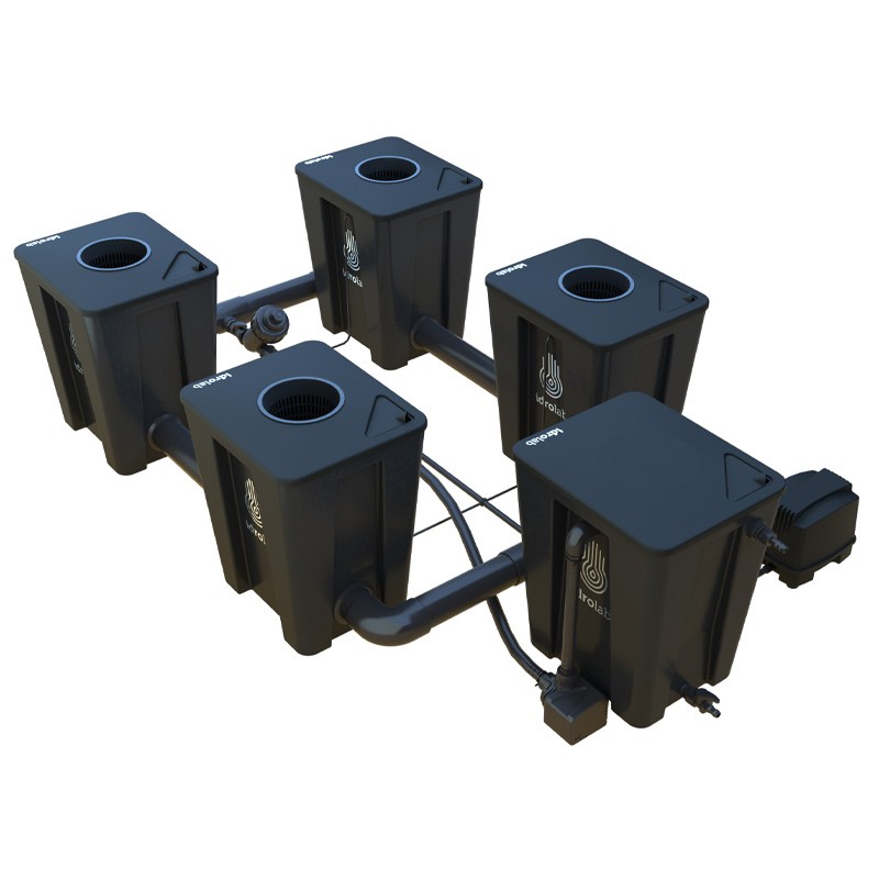 Idrolab - Système RDWC 2rangs large 4+1 avec diffuseur Tuboflex