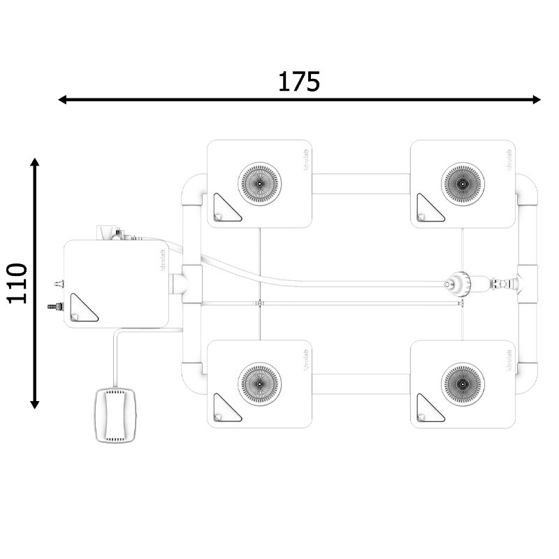 RDWC SYSTEM 2-REIHIG GROSS 4+1 MIT TUBOFLEX AUSLASS